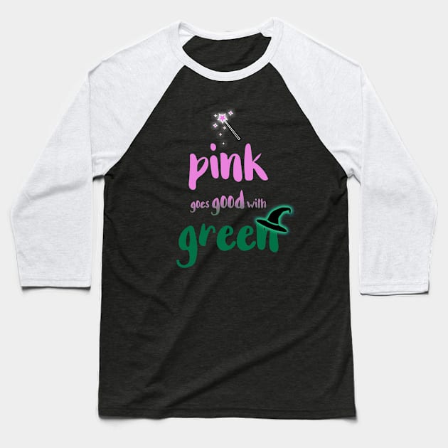 pink&green Baseball T-Shirt by ggiuliafilippini